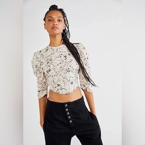 Free People Monica Corset Crop Top